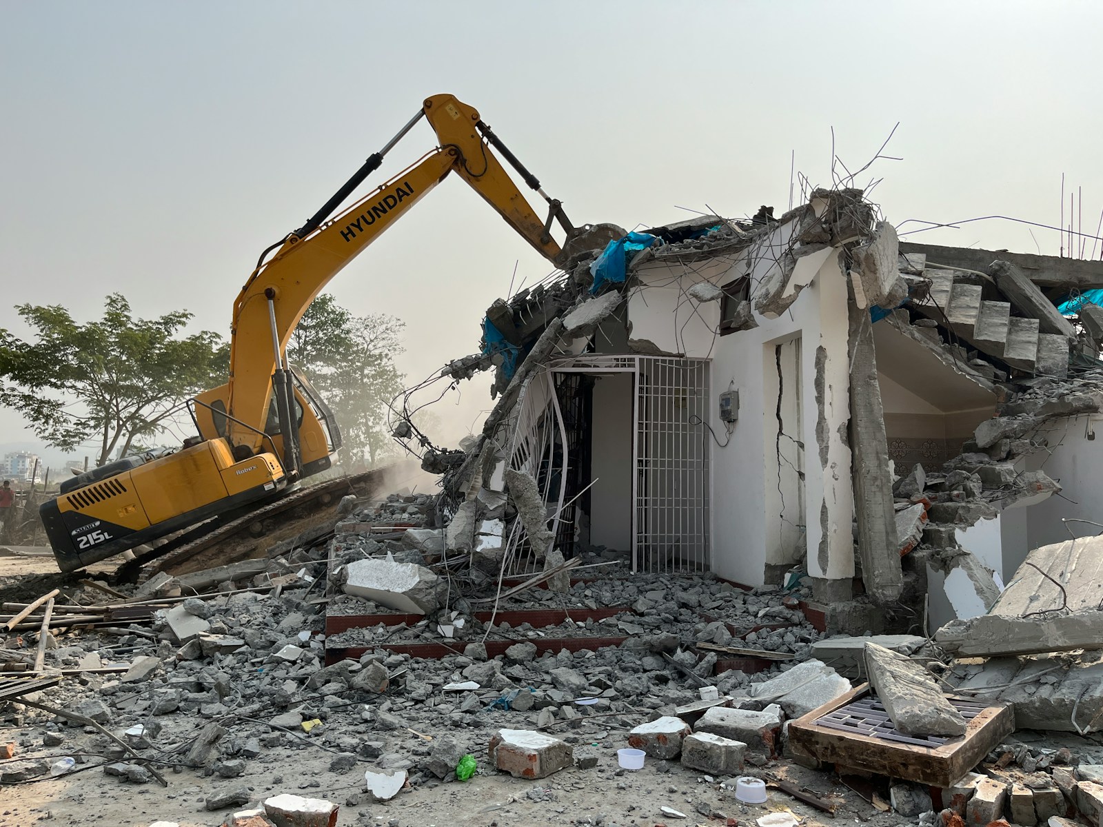 Controlled structural demolition on a Toowoomba site