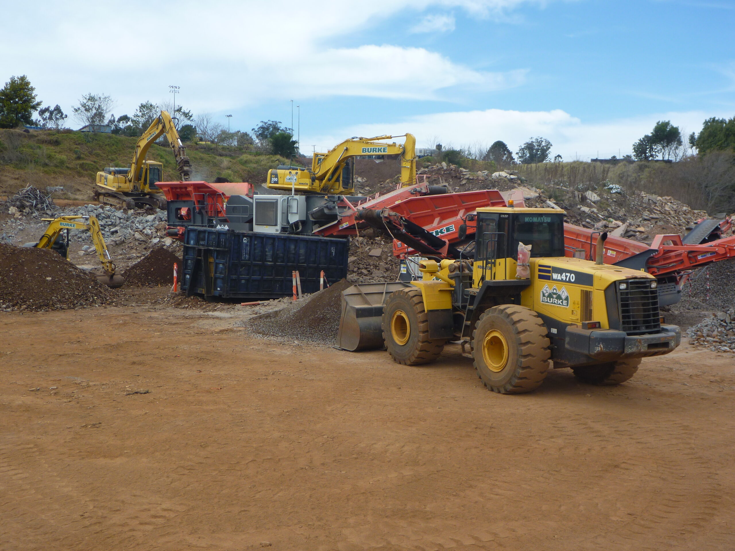 Crushing and material handling for civil works near Toowoomba